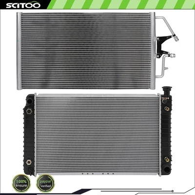 Car Radiator and A/C Condenser Kit Fits 1996 1997 1998 Chevrolet C1500 C2500 - Image 1 of 4