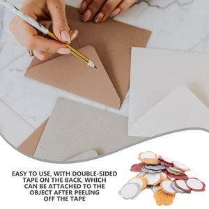30 piezas pegatinas de sellado tarjetas cera para envíos sobre invitaciones - Imagen 1 de 12