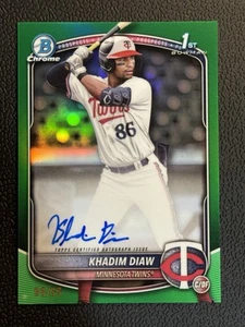 2025 Bowman Baseball #CPA-KDW Khadim Diaw 1st Prospect rifrattore verde automatico /99 - Foto 1 di 2