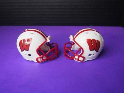 Wisconsin Badgers Vintage 1990s Mini Football Gumball Helmet New  Lot of 2 - Image 1 of 4