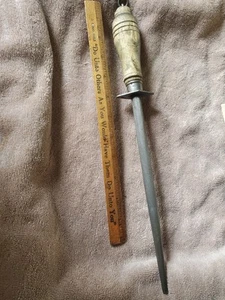 Afilador de cuchillos vintage de acero con mango de madera Lamson - Imagen 1 de 4
