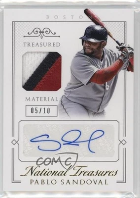 Panini National Treasures Prime 2015 5/10 Pablo Sandoval #73 automático Foto 1 de 3