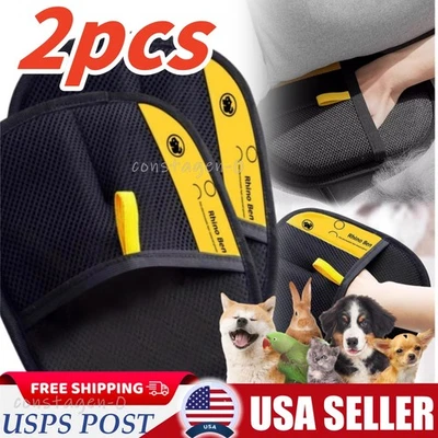 2x Touch Cleaning Brush Magic Glove Pet-Dog Cat Massage Hair Removal Bathing Com - Image 1 of 4