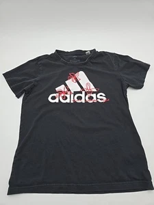 Adidas Medium Youth Girls Black Sport Logo Shirt..#30035 - Picture 1 of 11