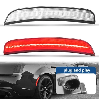 Luces de señalización laterales LED transparentes para guardabarros trasero para Chrysler 300 15-23 #68214403AD Foto 1 de 4