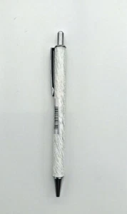 Paperchase Silver Brush Metal Mechanical Pen Ballpoint Pen White Pen Black Ink - Picture 1 of 3