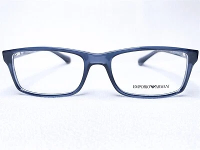 NEW Emporio Armani EA3065 5373 Mens Blue Rectangle Eyeglasses Frames 54/17~140 - Изображение 1 из 4