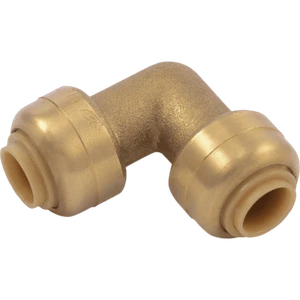 "Codo de latón SharkBite U244LF 1/4"" (3/8"" OD) x 1/4"" (3/8"" OD) 90° empuje - Imagen 1 de 1