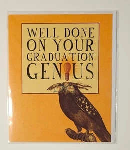 The Art File Graduation Card Original Packaging Congratulatory Notecard GENIUS - Picture 1 of 2