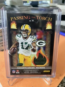 DRIVER DAVANTE ADAMS 2020 PASSING THE TORCH DUAL Jersey #d/115 Packers Plyr Worn - Foto 1 di 2