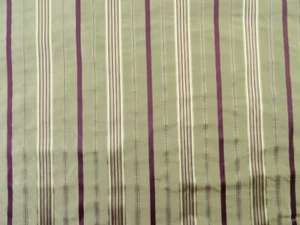HIGH-END VALDESE COPLAND STRIPED SILK SAGE UPHOLSTERY FABRIC 1 YD @ $15.99/YD - Picture 1 of 5