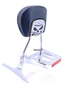 Respaldo Sissy Bar con portaequipajes para Yamaha XVS 950 V Star 950 2009-2017 EE. UU. - Imagen 1 de 5