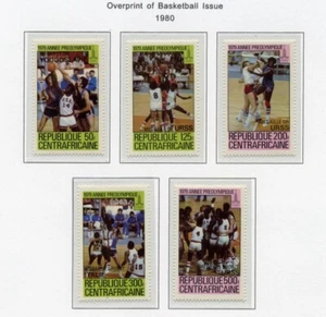 Cent African Rep MNH 425-29 Overprint Basketball ZG692 - Bild 1 von 1