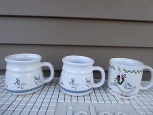 Lot of 3 - Vintage Cups Mugs Christmas Geese Goose Coffee Ceramic  X-Mas Ducks - Picture 1 of 4