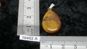 Pendentif "goutte" en OEIL DE TIGRE + cordon reglable mineraux reiki collier - Picture 1 of 2