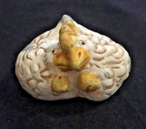 Statuetta Mini Polli/Galline in Ceramica, Antica Vintage, Dipinta a Mano *VENDITORE USA* - Foto 1 di 6