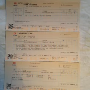 DB Ticket Bonn/Köln - Hamburg / Fehmarn, 10.05.2022 incl Reservierung + Fahrrad - Bild 1 von 1