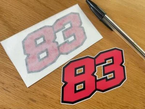 Danny Buchan Race Number 83 - (Small Pair) - UK Seller - Picture 1 of 1