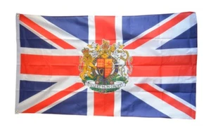 Großbritannien mit Wappen Hissflagge britische Fahnen Flaggen 60x90cm - Bild 1 von 1