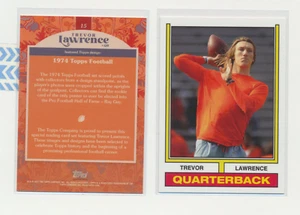Topps x Trevor Lawrence 2021 #15 - 1974 diseño retro - Jacksonville/Clemson radiocontrol - Imagen 1 de 1