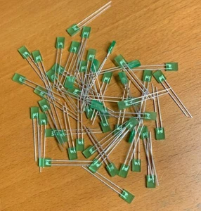 Multicomp MC20461 LED, YELLOW GREEN,  5MM X 2MM, 20MCD, 570NM (50pcs = 1 lot) - Picture 1 of 1