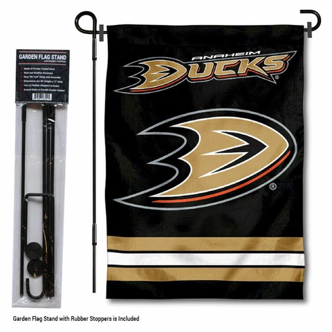 Anaheim Ducks Garden Flag and Yard Pole Stand Included Cover
