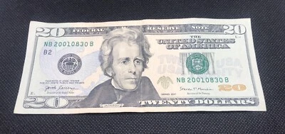 Birthday Or Anniversary Bill Note Aug 30th 2001 8/30/2001 Twenty Dollar Bill - Image 1 of 2