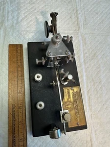Vintage Vibroplex Telegraph Keyer s/n 149416 Cast Iron Base 1946 Era - Picture 1 of 10