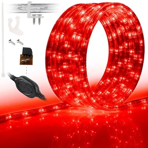 25FT Red LED Connectable Rope Light Flexible Outdoor Holiday Patio Palm Tree - Picture 1 of 13
