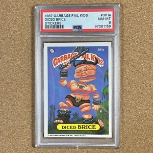 DICED BRICE #361A 1987 GARBAGE PAIL KIDS STICKERS OS9 GRADED - PSA 8 NM-MT - Picture 1 of 5