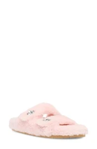 Neu im Karton kuschelige Damen-Hausschuhe mit Kunstfell Steve Madden Größe 7 babyrosa - Bild 1 von 5