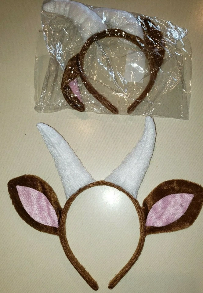 2 NEW HEADBANDS ANTELOPE HALLOWEEN COSTUME PRETEND PLAY WEAR BOYS GIRLS CUTE! - Image 1 of 1