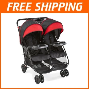 Compact Double Stroller with Reclining Seats, Large Baskets & 5-Point Harness - Picture 1 of 12