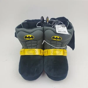 Batman DC Comics Boy's Black Boot Slip-On Slipper NWT Size 7/8 - Picture 1 of 5