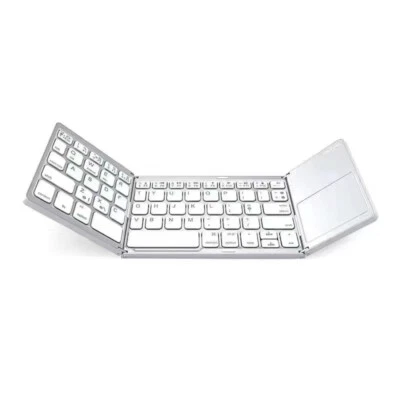 foldable touchpad Bluetooth keyboard Portable Rechargeable for iOS Win Android - Image 1 of 4
