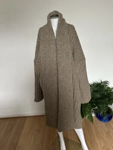 ZARA WOMEN NEW RIBBED KNIT COAT SIZE L S REF. BEIGE | 5536/158 - Picture 1 of 10