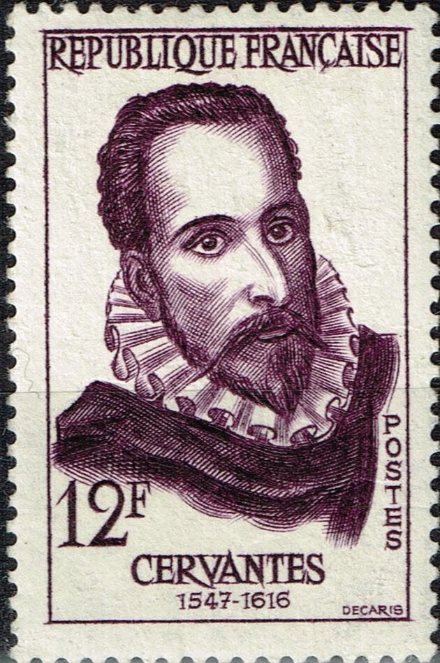 France Famous Writer Cervantes stamp MLH B-1 - Image 1 of 1