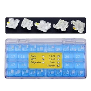 Kieferorthopädische Zahnspange Keramik Bracket Zahnfarbe Saphir Ästhetik MBT 022 5-5 - Bild 1 von 14