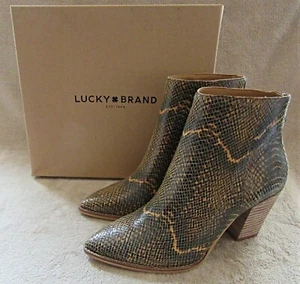 LUCKY BRAND Mujer Adalan Cuero Natural Cremallera Zapatos EE. UU. 9 EUR 40 Nuevo con caja - Imagen 1 de 9