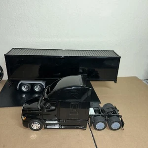 FREIGHTLINER CASCADIA TRUCK BLACK W/TRAILER 1/32 DIECAST MODEL BY WELLY 32696 - Picture 1 of 10