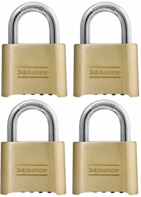 Master # 175D 2" Resettable Zinc DieCast Combination Padlocks -Pack of 4 - Image 1 of 4