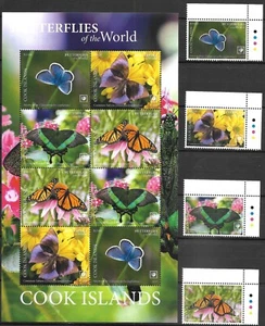 COOK ISLANDS - 2020 MNH "MARIPOSAS (Parte II)" ¡Hoja de recuerdo y juego (I)!!! - Imagen 1 de 1