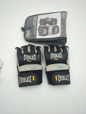 Everlast EverCool MMA Training Gloves Size L/XL w/ Case – Used, Odor Free - Image 1 of 4