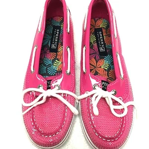 Sperry Top-sider Biscayne Women's Shoes Sparkly Sequence pink size 4M - Picture 1 of 8