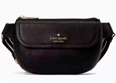 Kate Spade Rosie Belt Bag Purse Black Pebbled Leather KB712 NWT $299 Retail Y - Image 1 of 4