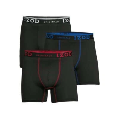 NIP IZOD Men's 3-Pk Boxer Briefs with Support Pouch S 28-30 - Image 1 of 4