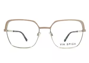 Via Spiga Eyeglasses Frames ZYLOWARE Agostina 600 Nude Gold Full Rim 54-18-140 - Picture 1 of 12