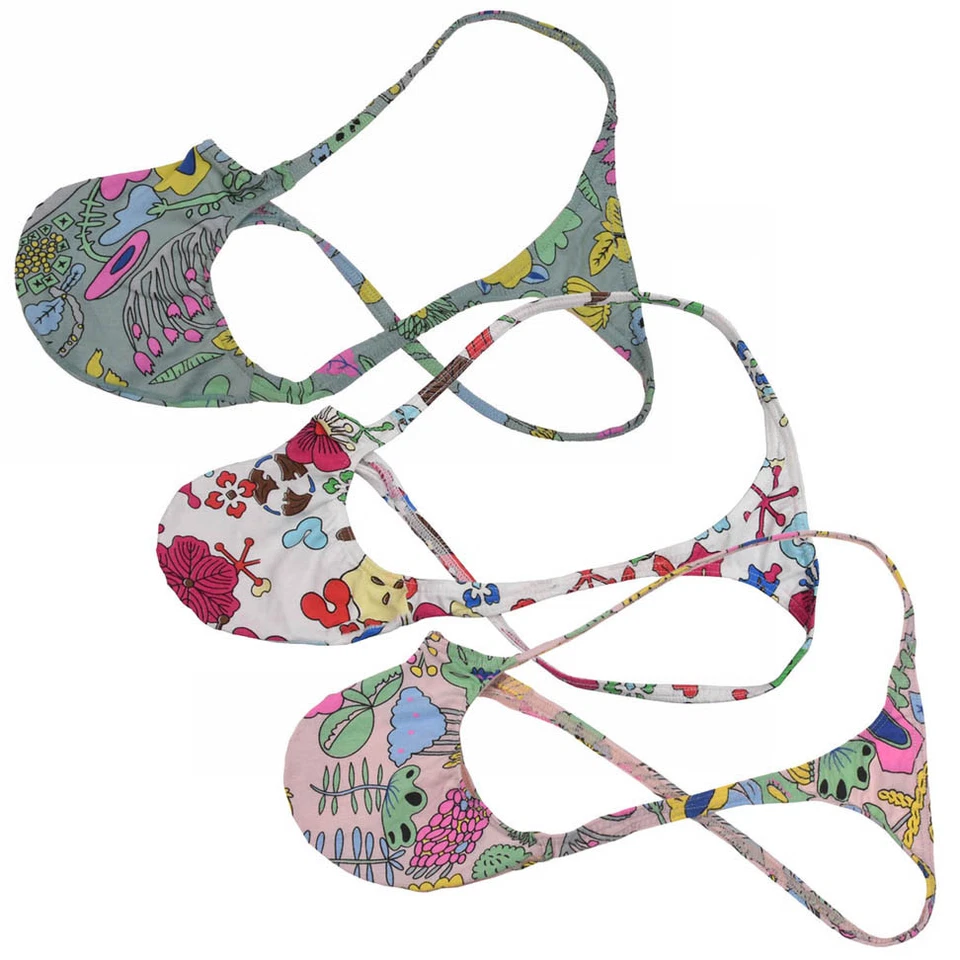 Men's String Contour Pouch Micro Thong Underpants Cotton T-back Push Up Tangas - Image 1 of 1