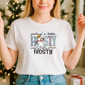 2025 Christmas unisex tshirt,Night before Christmas Family, Frosty (CH) - Picture 1 of 5