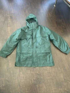 LL Bean Green Parka W/Goose Down Zip In Jacket Hooded Waterproof Men’s XL - Picture 1 of 8